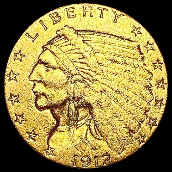 1912 $2.50 Gold Quarter Eagle LIGHTLY CIRCULATED