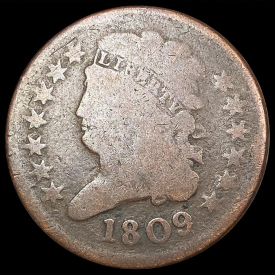 1809 Classic Head Half Cent NICELY CIRCULATED