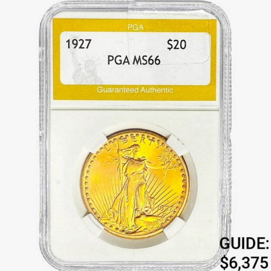 1927 $20 Gold Double Eagle PGA MS66
