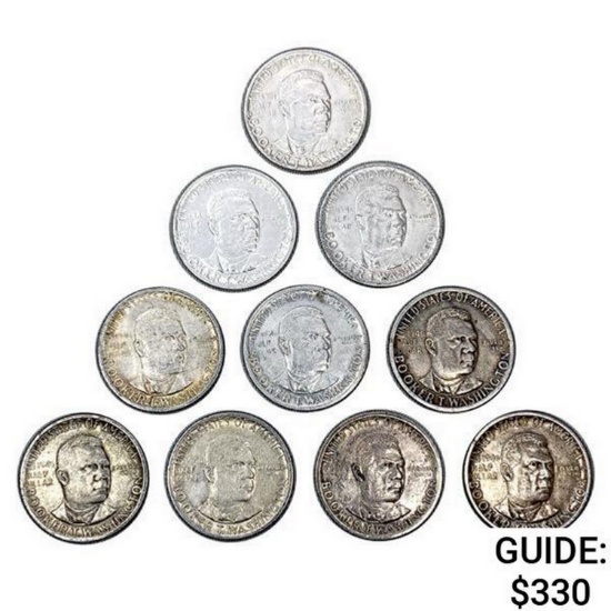 1946-1951 Booker T. Wash Halves [10 Coins]