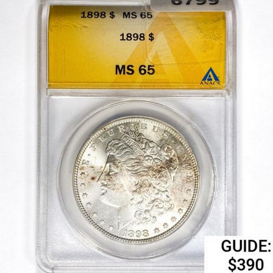 1898 Morgan Silver Dollar ANACS MS65