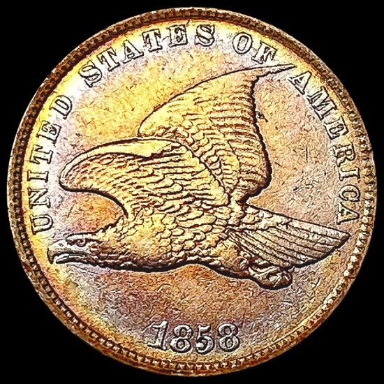 1858 Flying Eagle Cent CHOICE AU
