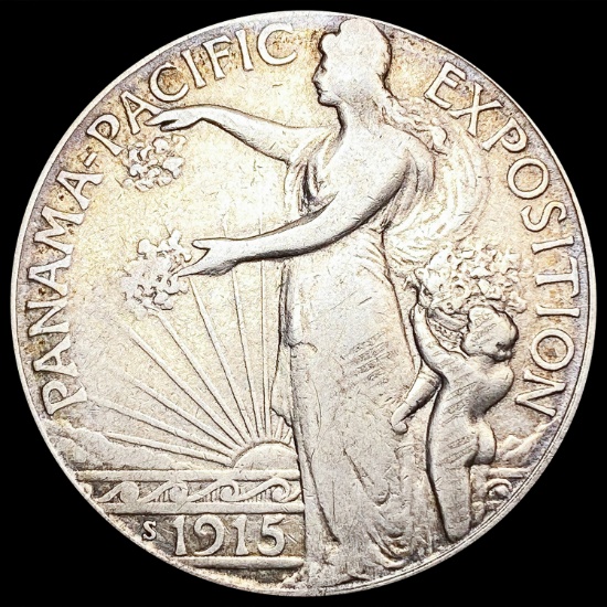 1915-S Pan-Pac Half Dollar LIGHTLY CIRCULATED