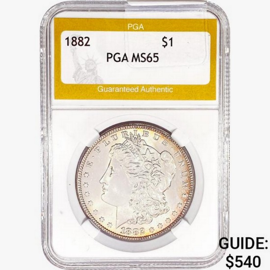 1882 Morgan Silver Dollar PGA MS65