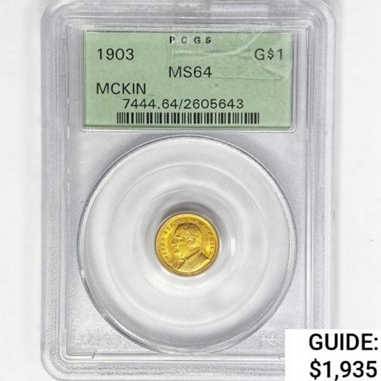 1903 McKinley Rare Gold Dollar PCGS MS64