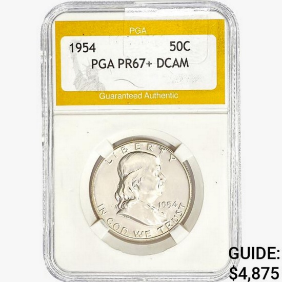 1954 Franklin Half Dollar PGA PR67+ DCAM