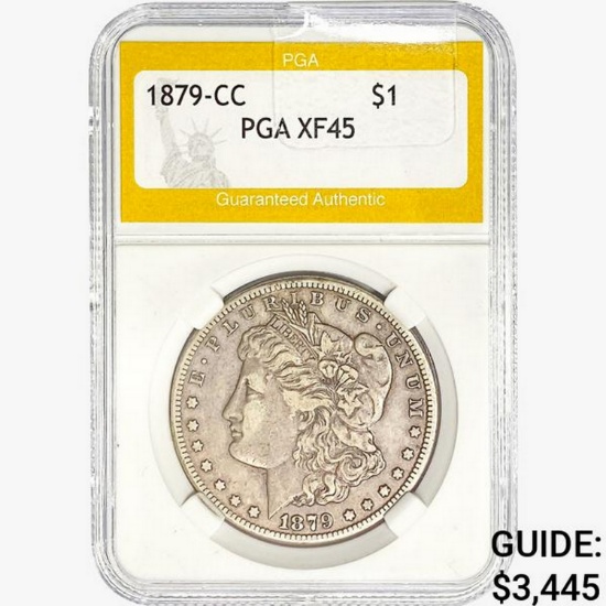 1879-CC Morgan Silver Dollar PGA XF45