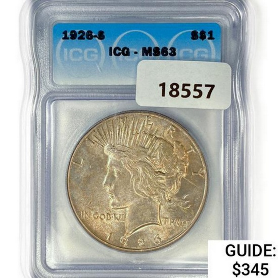 1926-S Silver Peace Dollar ICG MS63