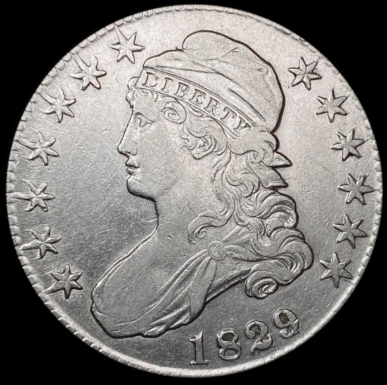 1829/7 Capped Bust Half Dollar ABOUT UNCIRCULATED