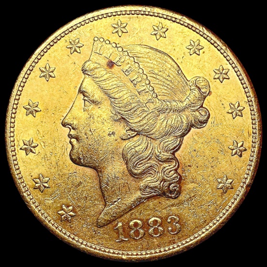 1883-S $20 Gold Double Eagle CHOICE AU