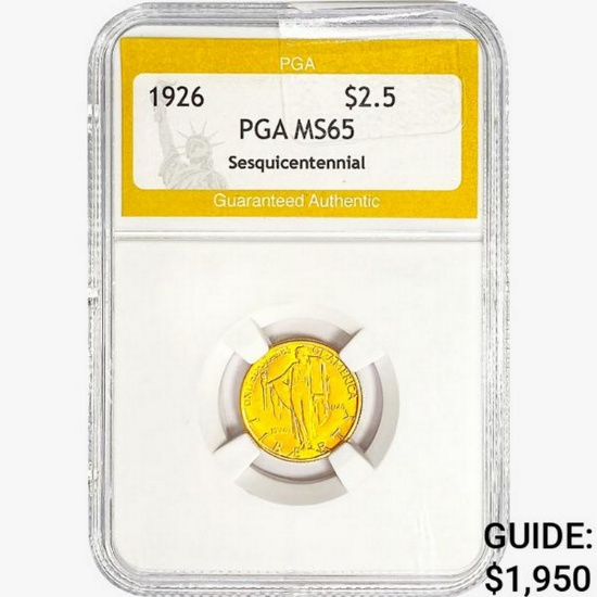 1926 Sesquincentennial $2.50 Gold Quarter Eagle PG