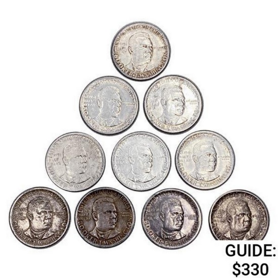1946-1951 Booker T. Wash Halves [10 Coins]