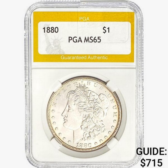 1880 Morgan Silver Dollar PGA MS65
