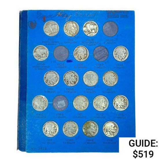 1913-1938 Buffalo Nickel Set [59 Coins]