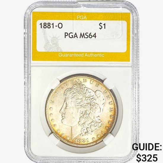 1881-O Morgan Silver Dollar PGA MS64