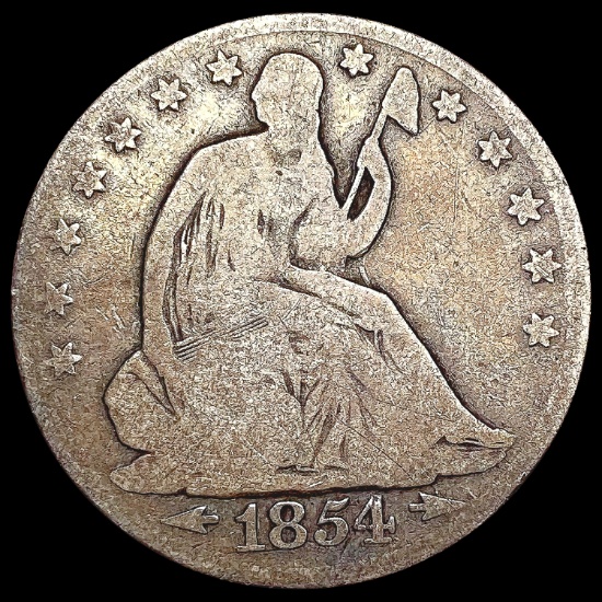 1854-O Arws Seated Liberty Half Dollar NICELY CIRC