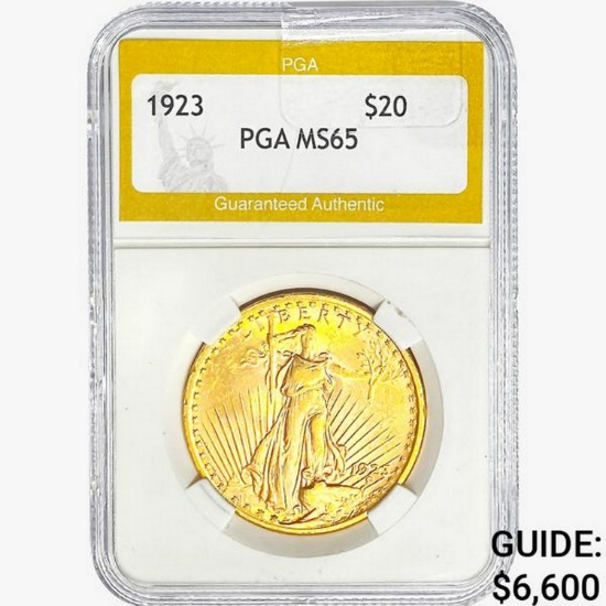 1923 $20 Gold Double Eagle PGA MS65