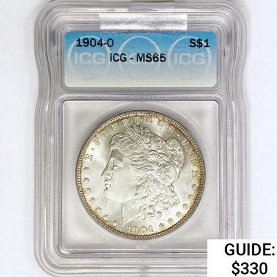 1904-O Morgan Silver Dollar ICG MS65