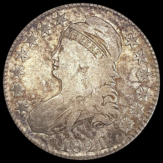 1821 Capped Bust Half Dollar LIGHTLY CIRCULATED