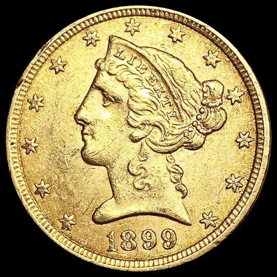 1899 $5 Gold Half Eagle UNCIRCULATED