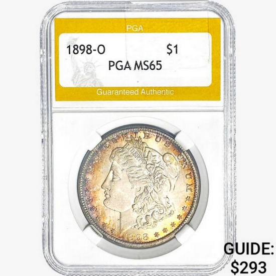 1898-O Morgan Silver Dollar PGA MS65