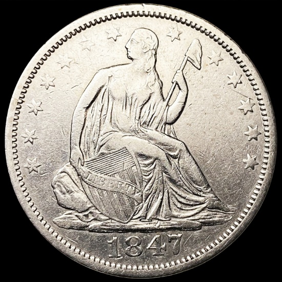 1847-O Seated Liberty Half Dollar CLOSELY UNCIRCUL