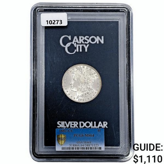 1882-CC Morgan Silver Dollar PCGS MS64 GSA Hoard