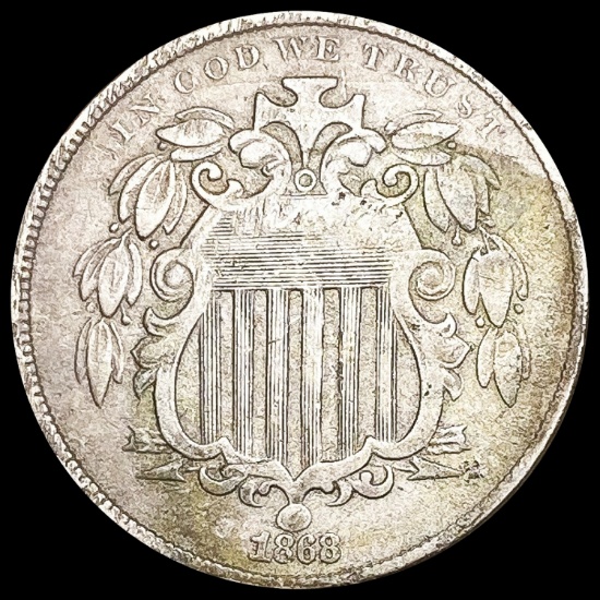 1868 Shield Nickel NEARLY UNCIRCULATED