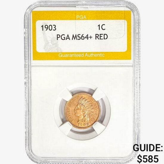 1903 Indian Head Cent PGA MS64+ RED