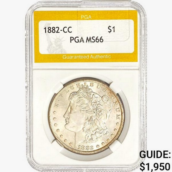 1882-CC Morgan Silver Dollar PGA MS66