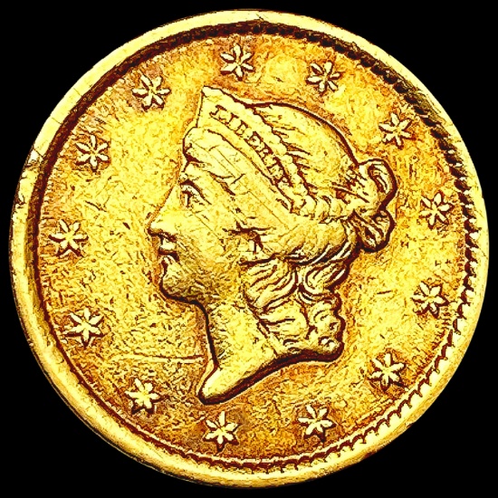 1852-O Rare Gold Dollar ABOUT UNCIRCULATED