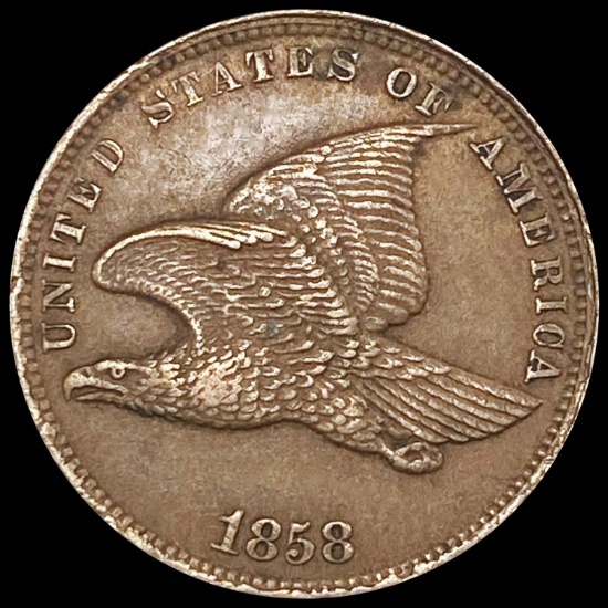 1858 Flying Eagle Cent NEARLY UNCIRCULATED