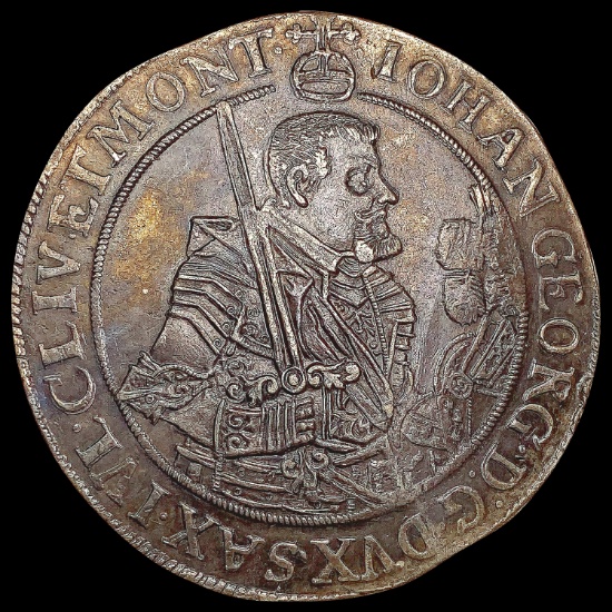1652 Germany Saxony Silver Thaler LIGHTLY CIRCULAT