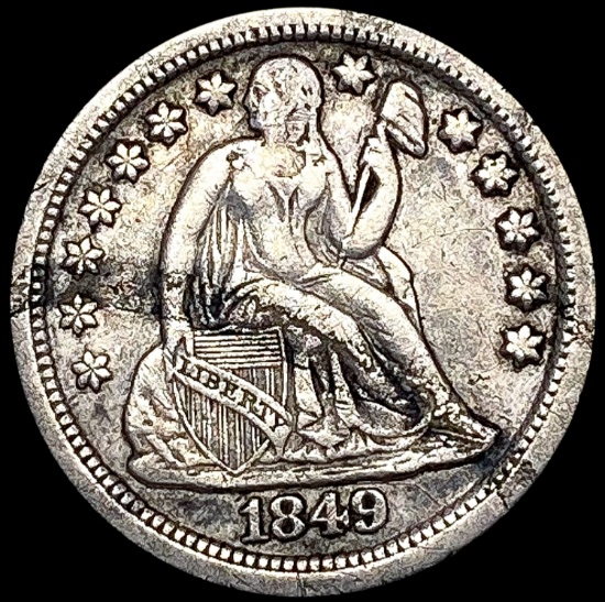 1849-O Seated Liberty Dime CLOSELY UNCIRCULATED