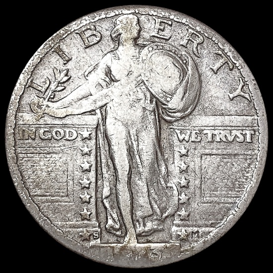 1923-S Standing Liberty Quarter LIGHTLY CIRCULATED