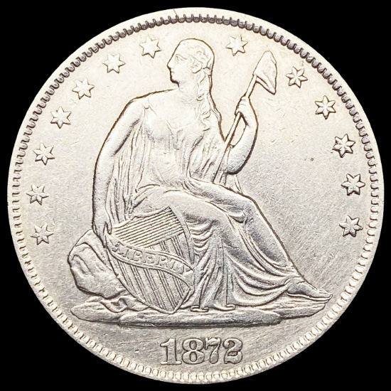 1872-S Seated Liberty Half Dollar CLOSELY UNCIRCUL
