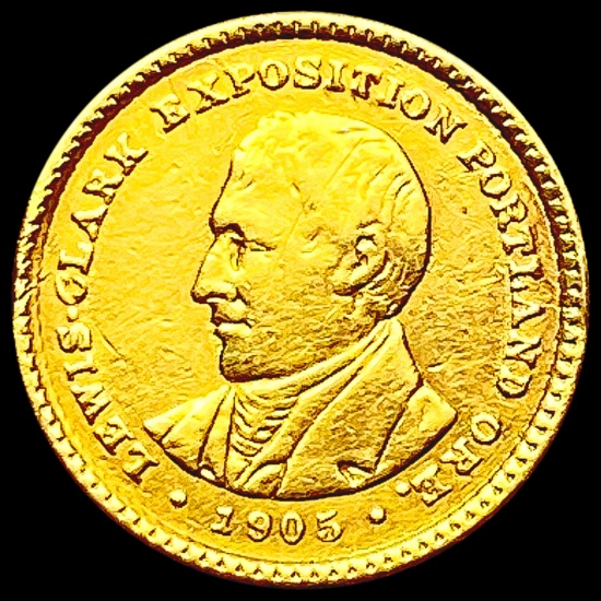1905 Lewis & Clark Rare Gold Dollar CLOSELY UNCIRC
