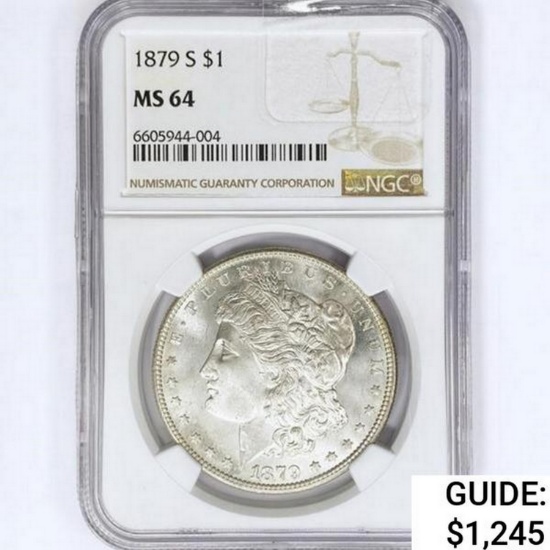 1884-CC CAC Morgan Silver Dollar PCGS MS62 PL