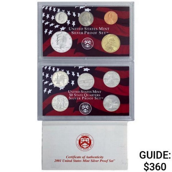 2001-2007 US Silver Proof Coin Sets [14 Coins