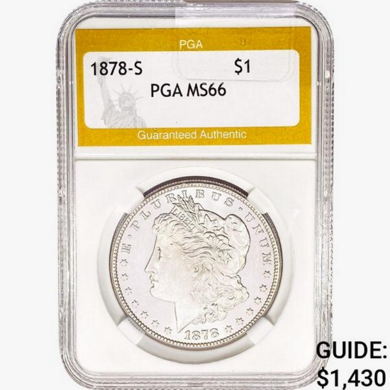 1878-S Morgan Silver Dollar PGA MS66