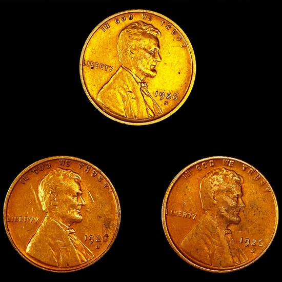 [3] 1926-S Wheat Cents UNCIRCULATED