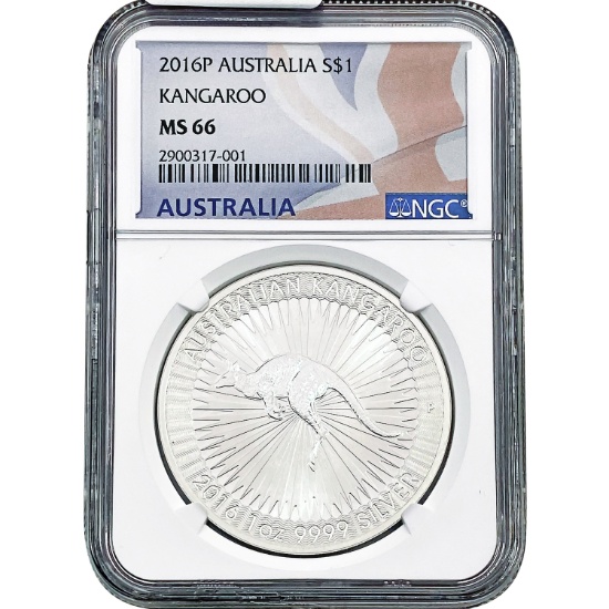 2016-P Australia Kangaroo Silver 1oz. NGC MS66