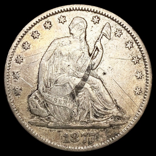 1877 Seated Liberty Half Dollar ABOUT UNCIRCULATED