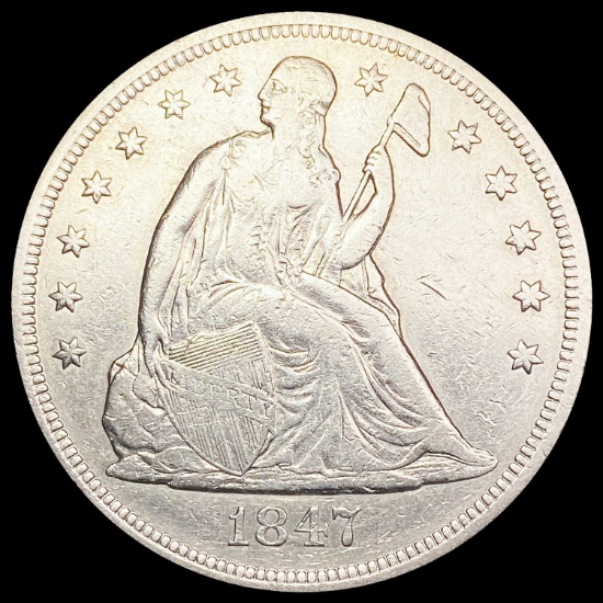 1847 Seated Liberty Dollar LIGHTLY CIRCULATED
