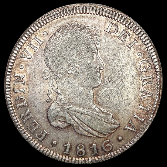 1816 Mexico Silver 8 Reales LIGHTLY CIRCULATED