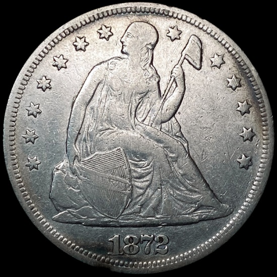 1872 Seated Liberty Dollar LIGHTLY CIRCULATED