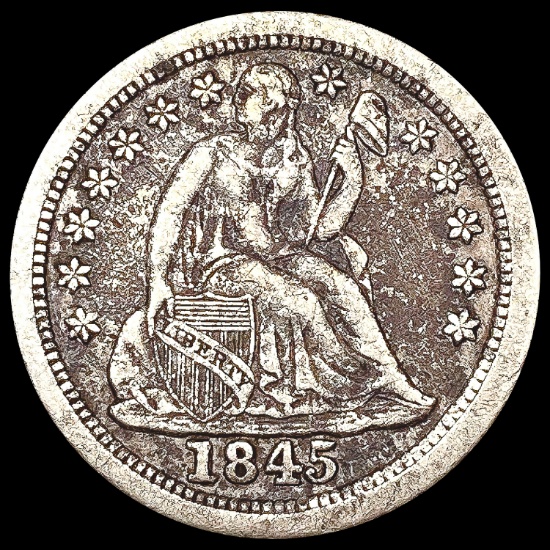 1845-O Seated Liberty Dime LIGHTLY CIRCULATED