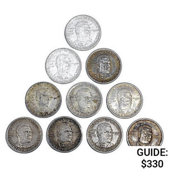 1946-1947 Booker T Washington Halves [10 Coins]