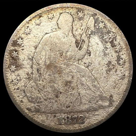 1872 Seated Liberty Half Dollar NICELY CIRCULATED