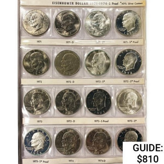 1971-1987 Silver Dollar Book (47 Coins)